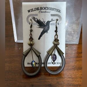 Steampunk Nickel Free Brass Findings with Czech Crystals